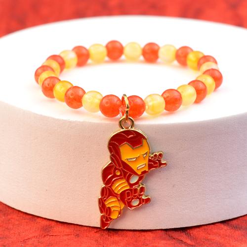 Ironman Charm Beads Bracelet