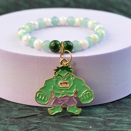 Hulk Charm Beads Bracelet Rakhi