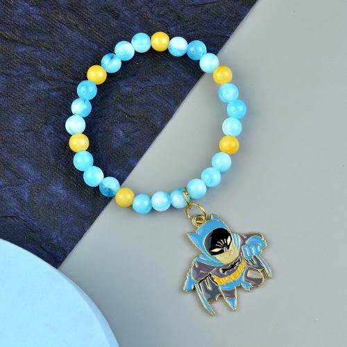 Batman Charm Beads Bracelet