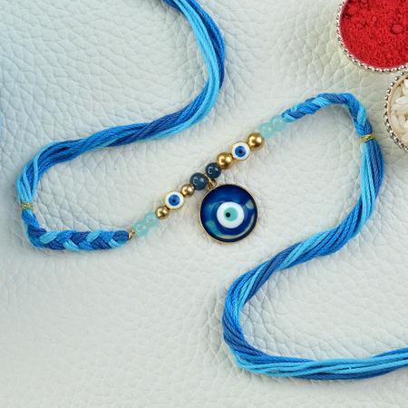 Evil Eye Glass Pendant Rakhi