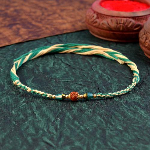 Pine Green Rudraksha Rakhi