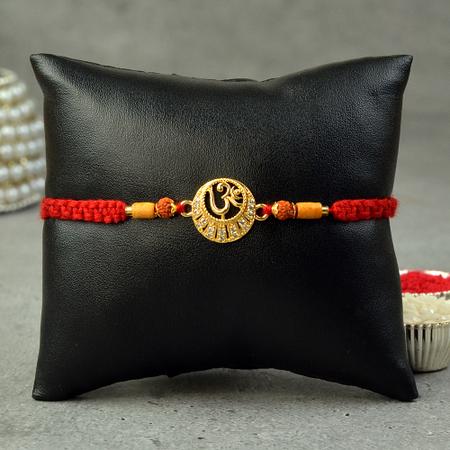 Dazzling Round Pendant Om Rakhi