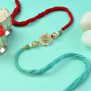 Cyan Stones MOP Rakhi Cyan Stones MOP Rakhi