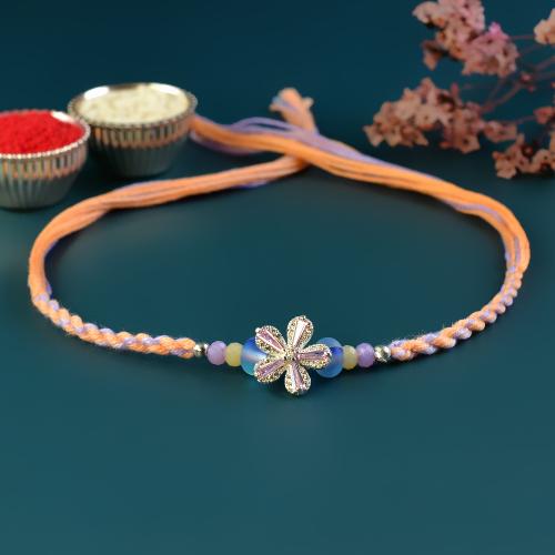 Sublime Glittering Flower Rakhi