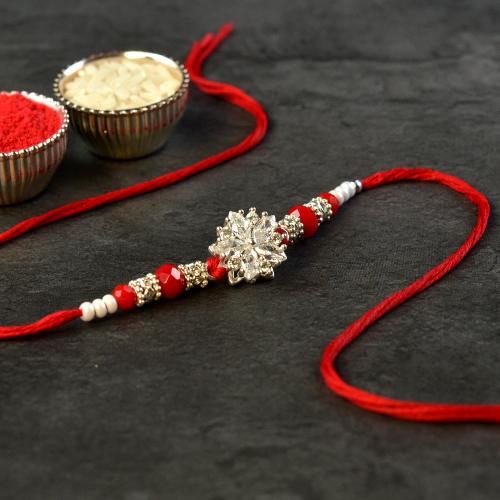 Spinning Floral Crystal Rakhi