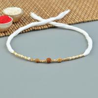 Gold Accentuated Rudraksha Rakhi