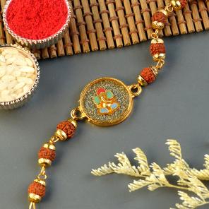 Glitter Ganesh Rudraksh Bracelet