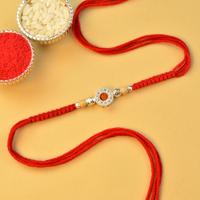 Stone Ring Mini Rudraksh Rakhi