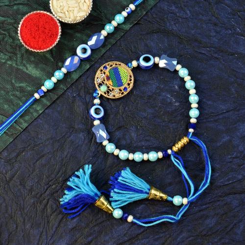 Evil Eye Rakhi n Moondial Bracelet