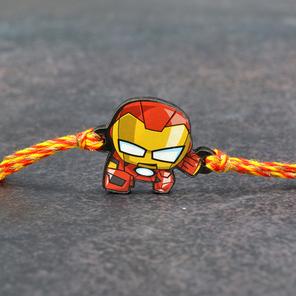 Colorful Ironman Cutout Kids Rakhi