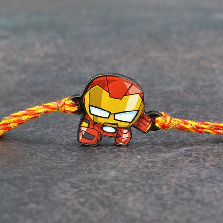Colorful Ironman Cutout Kids Rakhi