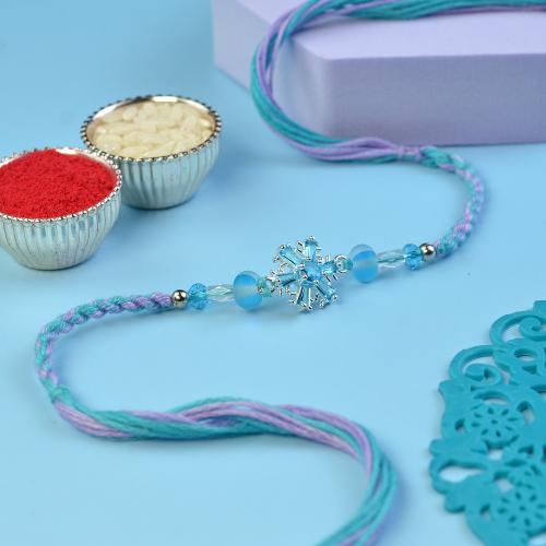 Sublime Blue Crystal Star Rakhi