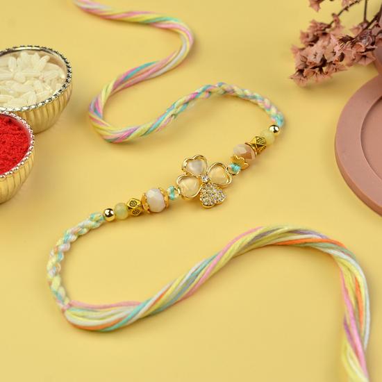 Spectacular Four Leaf Clover Rakhi