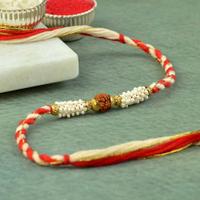 Cluster Pearls Rudraksh Rakhi