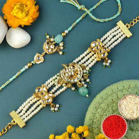 Crescent Dot Rakhi n Bracelet