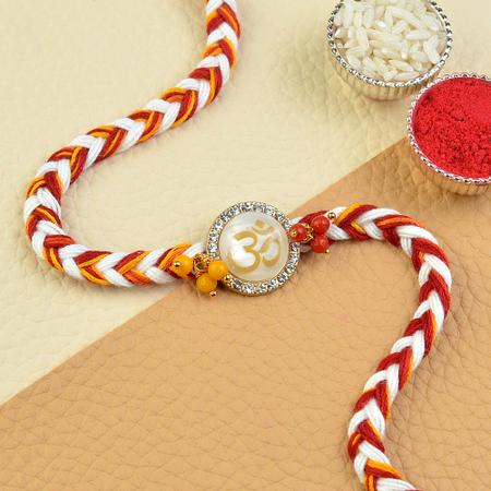 Sparkling Stones Ring Om Rakhi