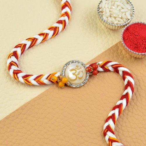 Sparkling Stones Ring Om Rakhi