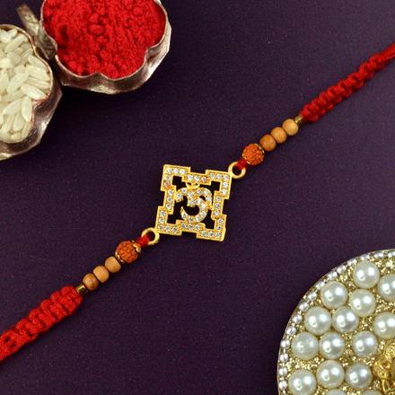 Dazzling Pendant Om Rakhi