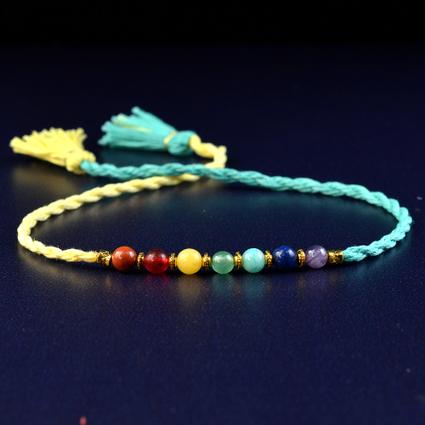 Seven Chakra Stones Dori Rakhi