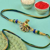 Artistic Upright Peacock Rakhi