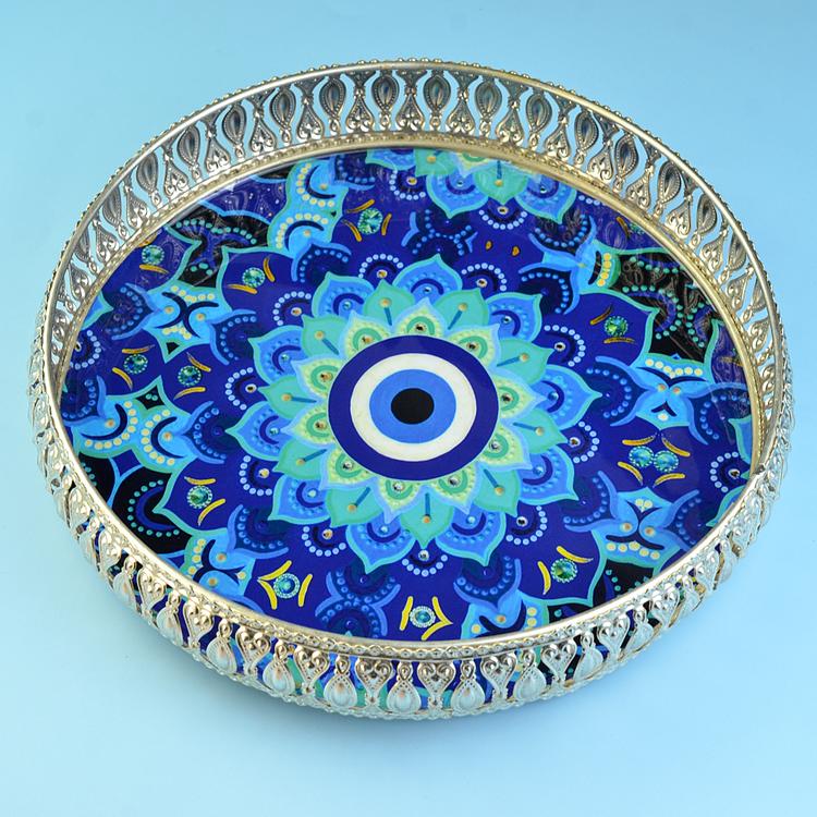 Round Evil Eye Tray