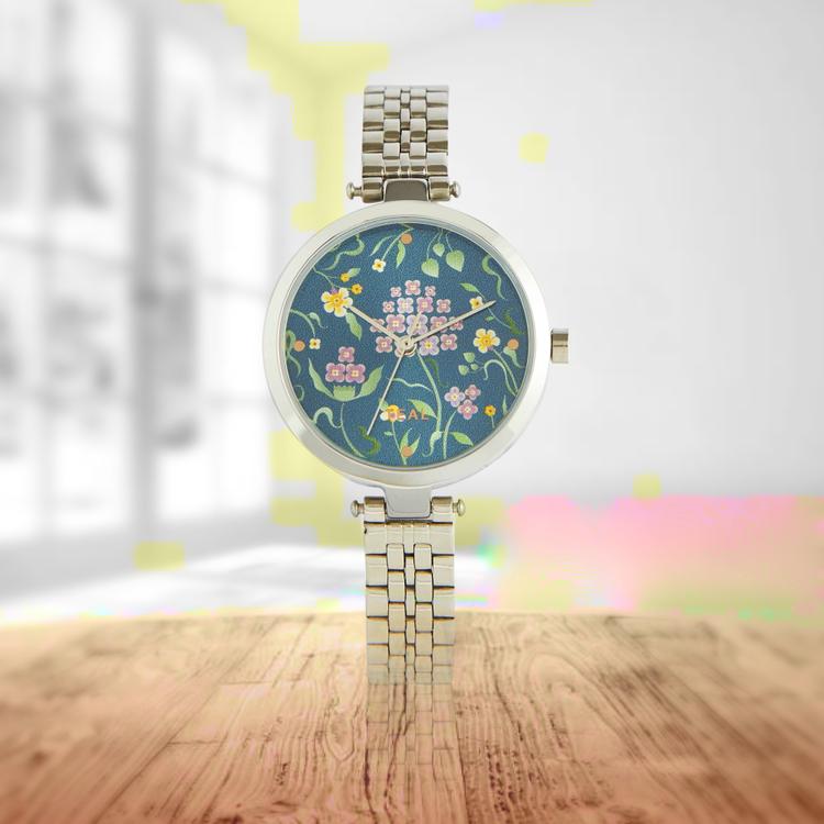 Silver Designer Analog Watch