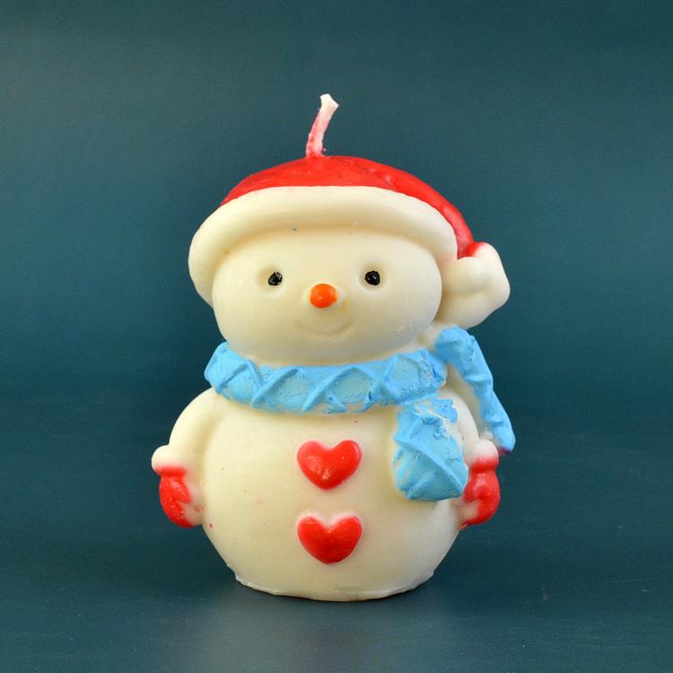 Snowman Candle