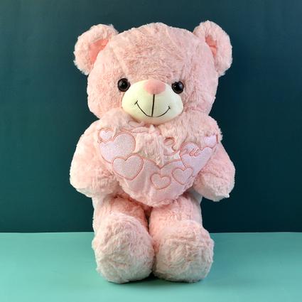 Cute Pink Teddy with Heart