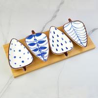 Ceramic Leaf Serving Platter Set