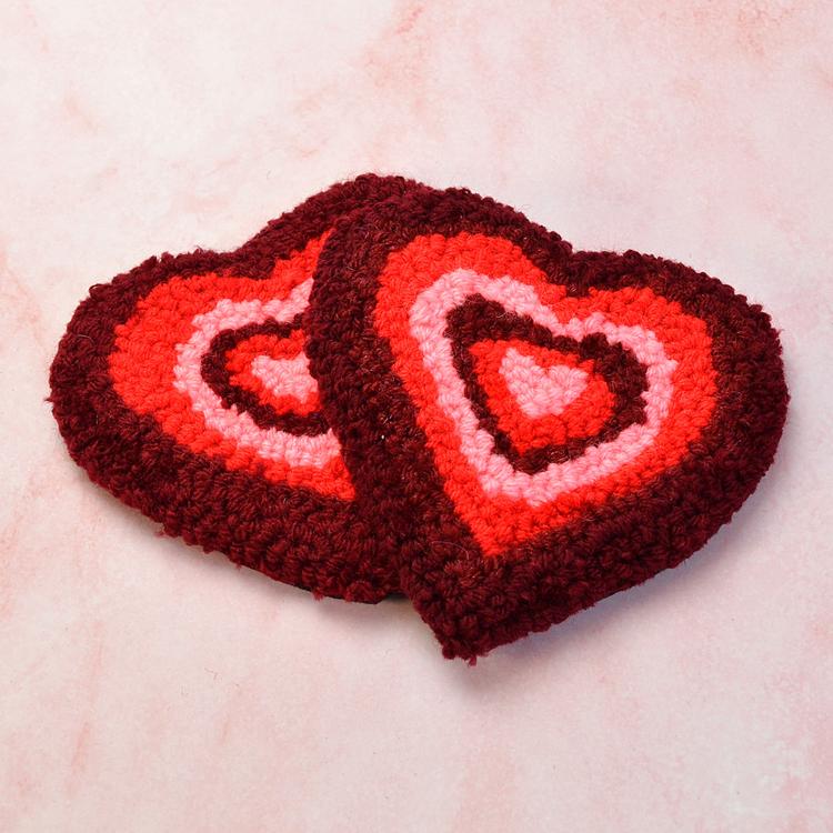 Heart-Shaped Coasters