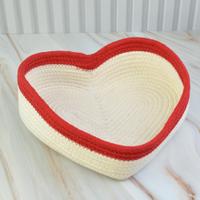 Red & White Heart Basket