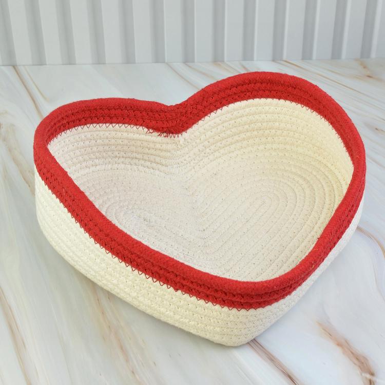 Red & White Heart Basket