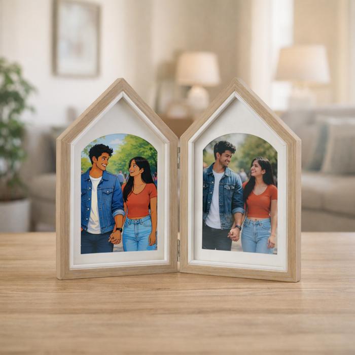 Personalized Ghibli in a Hut Frame