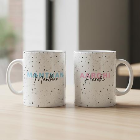 Personalized Minimal Name Mug Set