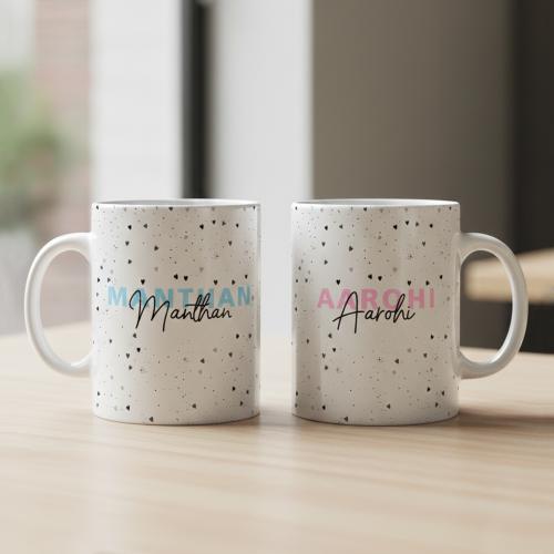 Personalized Minimal Name Mug Set