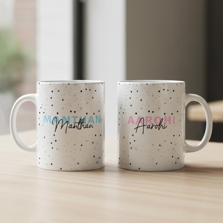 Personalized Minimal Name Mug Set