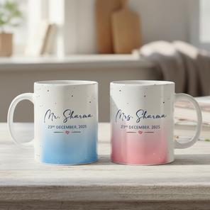 Personalized Mr. & Mrs. Mug Set