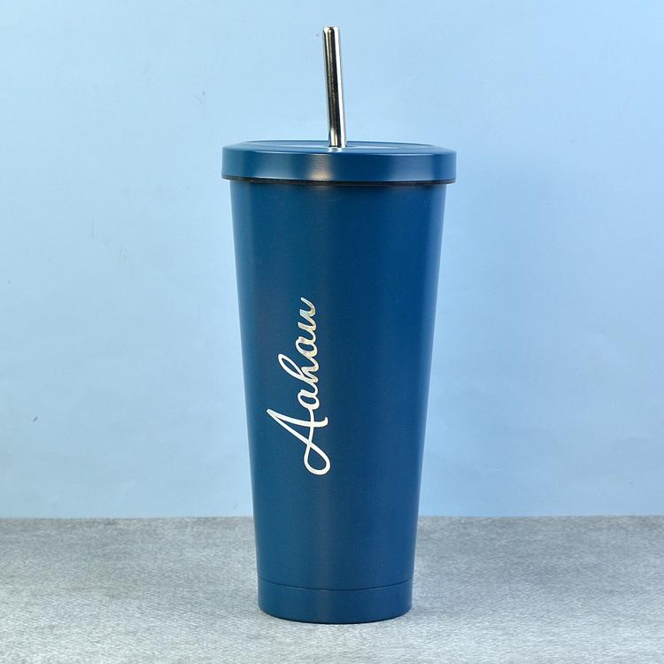 Personalized Teal Steel Tumbler 