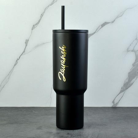 Black Personalized Steel Tumbler 