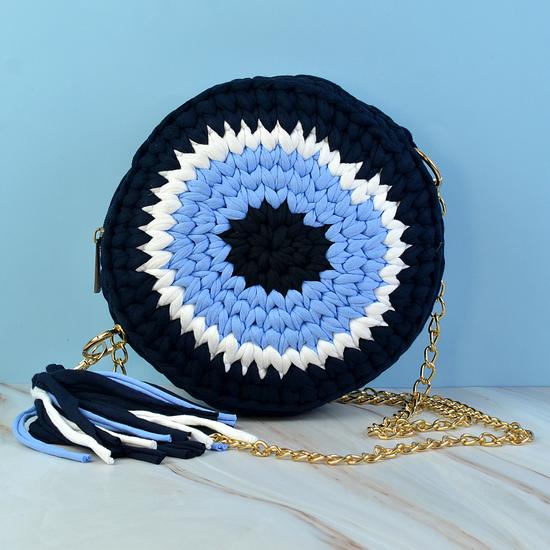 Crochet Evil Eye Sling Bag