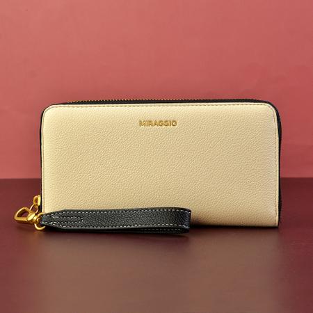 Ivory Zip Around Wallet