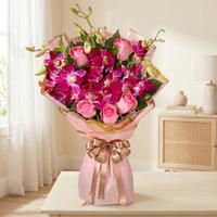 Blooming Pink & Purple Bouquet