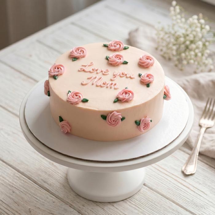 Love You Mom Vanilla Cake 1/2 Kg