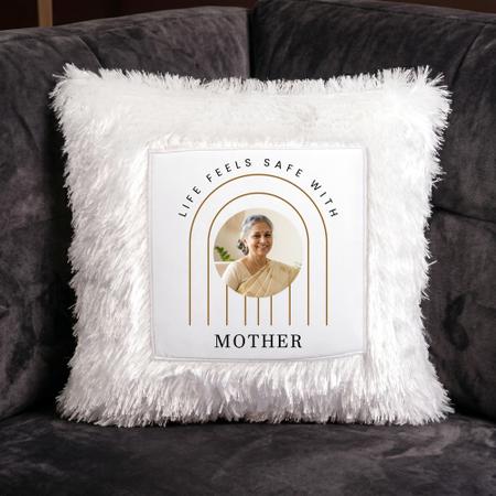 Personalized Mom White Cushion
