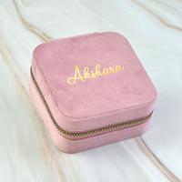 Personalized Velvet Jewelry Box