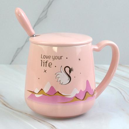 Pink Designer Ceramic Cup