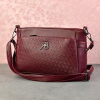 Textured Cherry Sling Bag