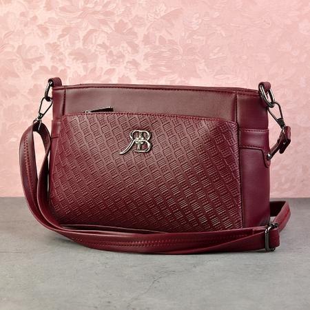 Textured Cherry Sling Bag