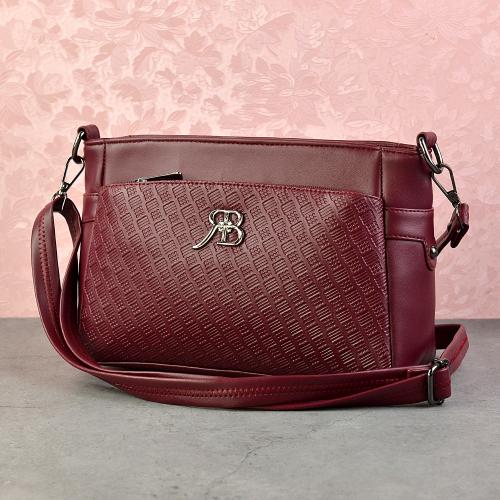 Textured Cherry Sling Bag