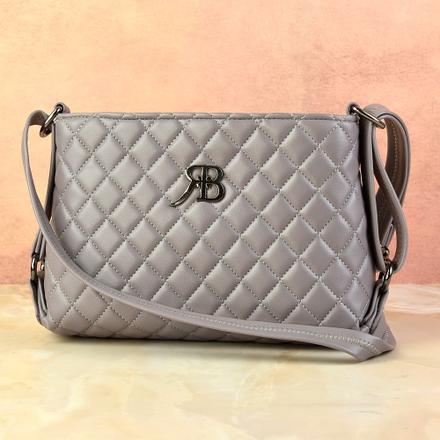 Taupe Textured Sling Bag